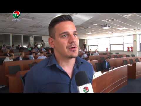 Hokejisti Dukly Trenčín na úrade TSK