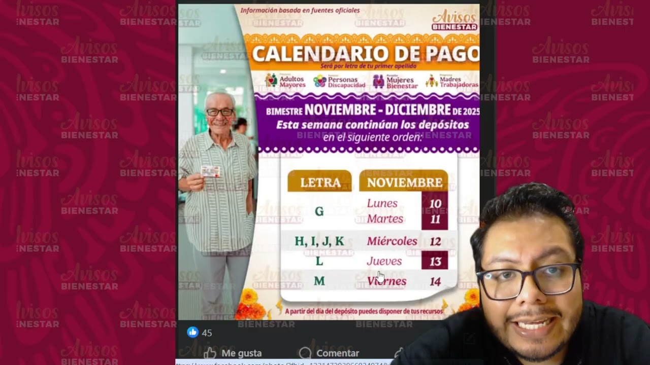¡PAGOS DE LA PENSION BIENESTAR! del 10 al 14 noviembre de la pension bienestar adultos mayores