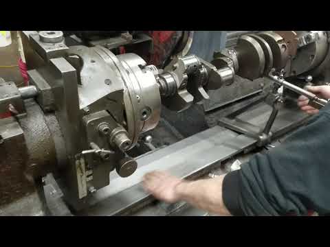 Crank index and set stroke on 350 Chevrolet crankshaft grinding