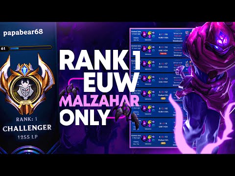 This player reached Rank 1 EUW playing ONLY MALZAHAR???