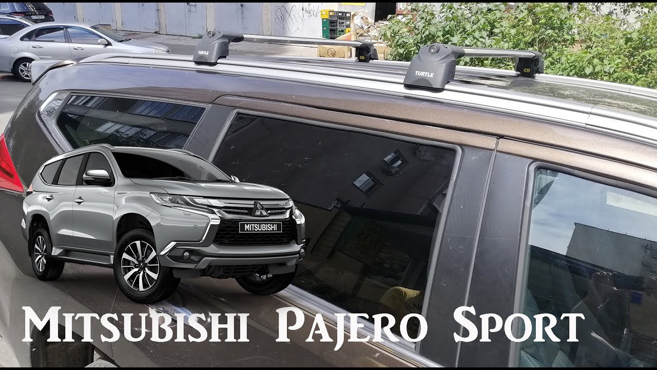 How to Fit - TURTLE Roof rack bar with flush(integrated) railing Mitsubishi Pajero Sport