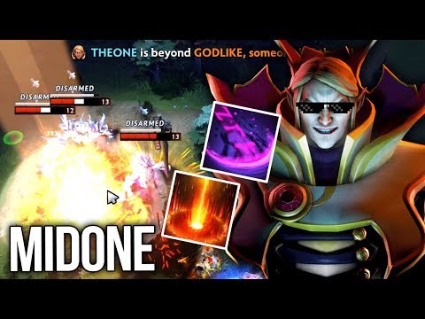 MidOne Invoker God - 3man Sunstrike + Deafening Blast - Dota 2