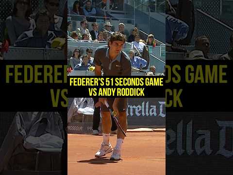 Roger Federer's 51 Seconds Game vs Roddick