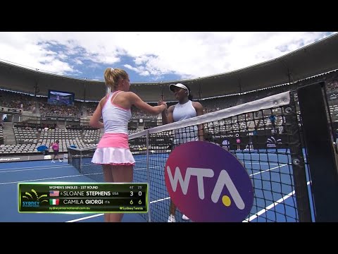Sloane Stephens v Camila Giorgi Match Highlights (R1) | Sydney International 2018