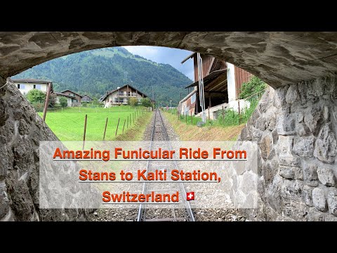 Amazing Funicular Ride From Stans to Kalti Station, Switzerland 🇨🇭 [Part. 1]