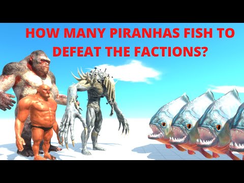 HOW MANY PIRANHAS FISH TO DEFEAT THE FACTIONS? ANIMAL REVOLT BATTLE SIMULATOR