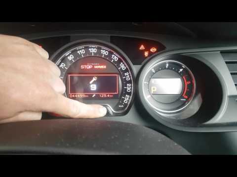 Citroen C5 2013 Service light reset