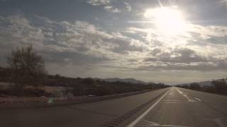 preview picture of video 'Rear View Drive from Mohawk Valley to Tacna, AZ on I-8 Freeway West, 10 July 1014, GP050071'