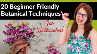 EASY Botanical Techniques! (Watercolor Painting For Beginners)