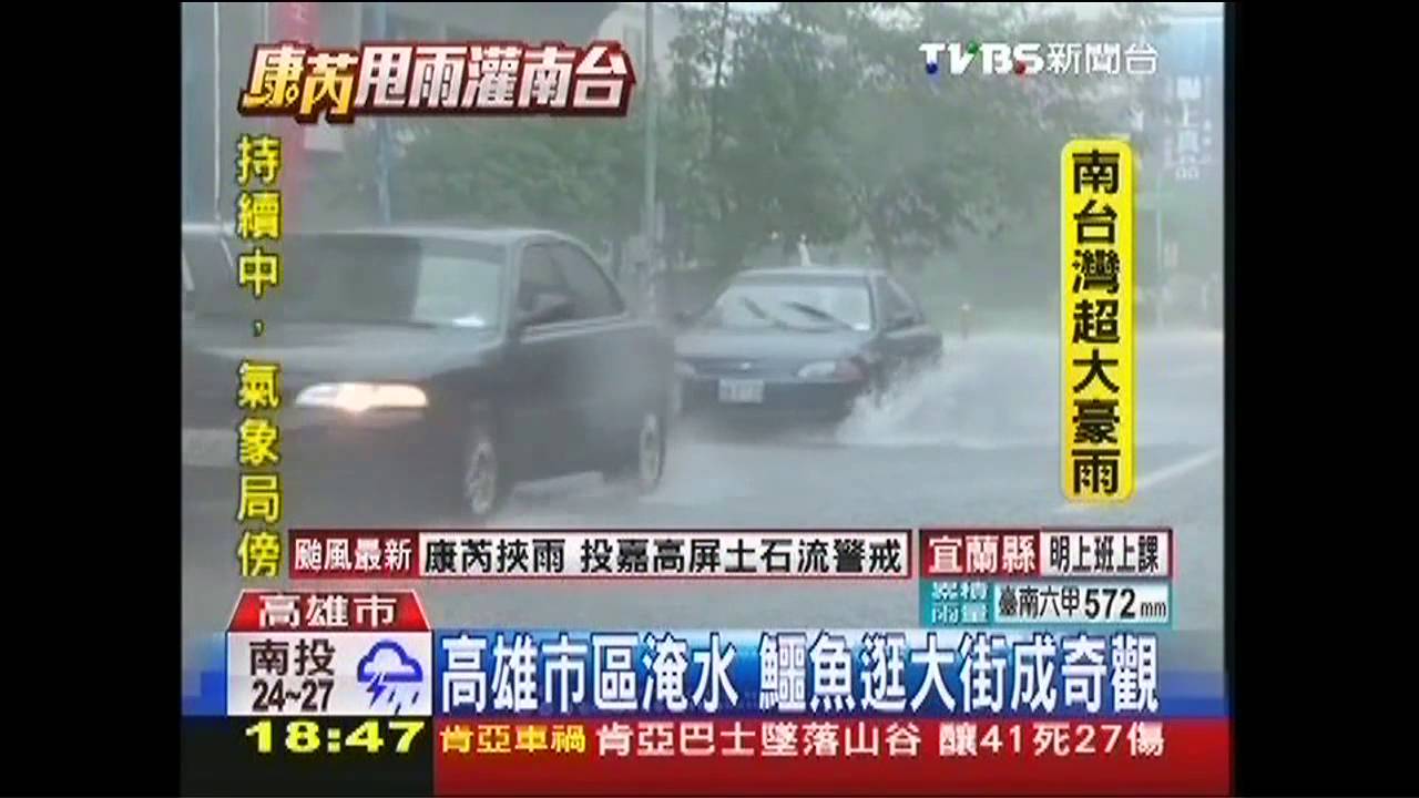 康芮颱風/高雄市區淹水 鱷魚逛大街成奇觀