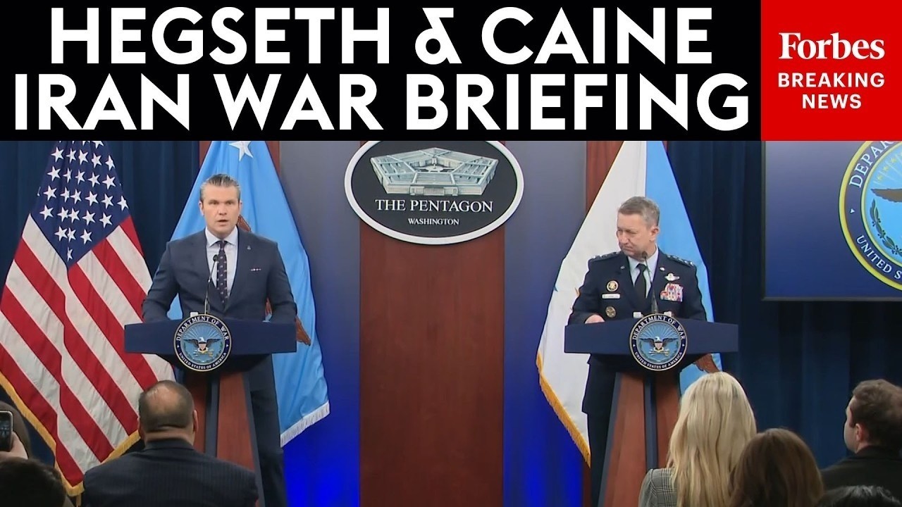 Video | BREAKING NEWS: Hegseth, Caine Hold Pentagon Press Briefing As U.S. Blockades Iran