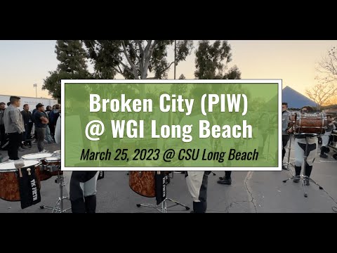Broken City Percussion 2023 Warmups - In the Lot @ WGI Long Beach 2023