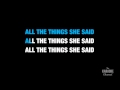 All The Things She Said (Radio Version) in the Style ...