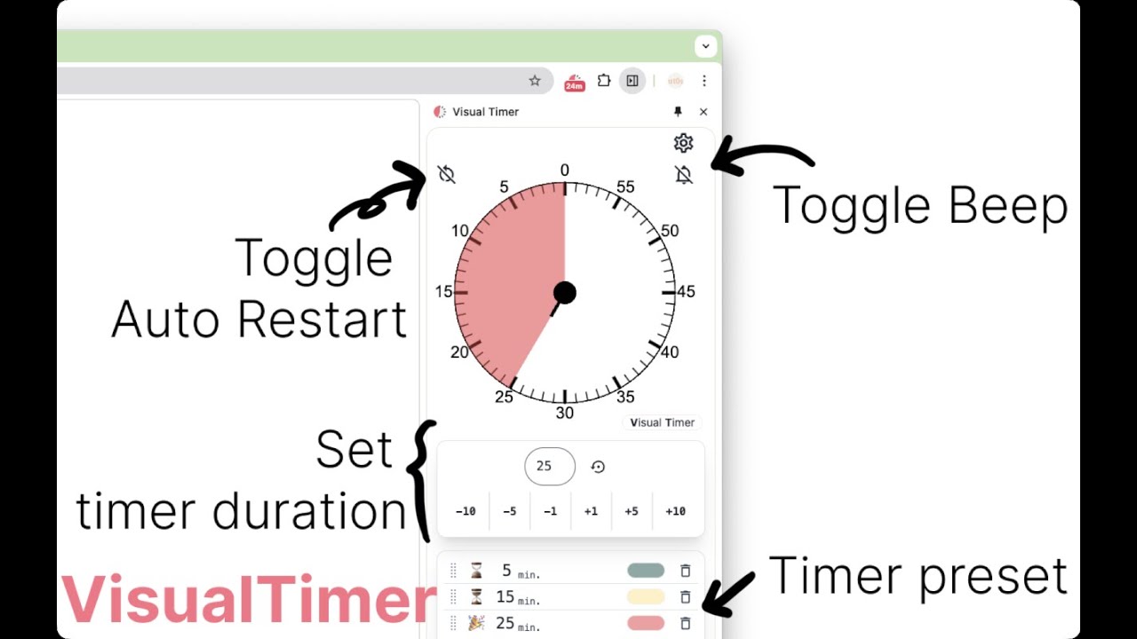 VisualTimer |  Chrome Extension Demo