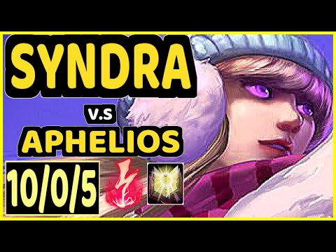 KOBBE (SYNDRA) vs APHELIOS - 10/0/5 KDA BOTTOM ADC GAMEPLAY - EUW Ranked GRANDMASTER