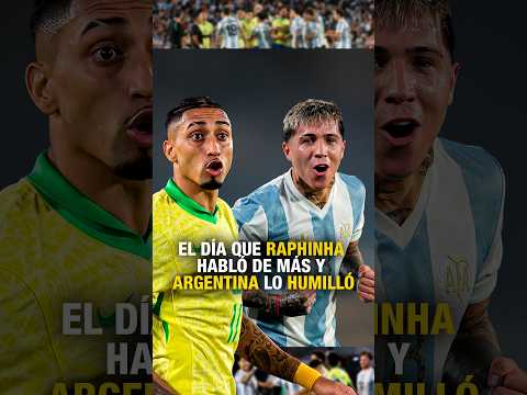 ¡El día que RAPHINHA habló de MÁS y ARGENTINA lo HUMILLÓ! 😱 #Shorts