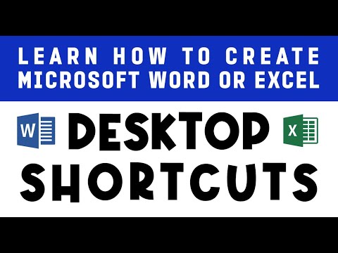 How to Create Desktop Shortcuts | Word | Excel | Tutorial