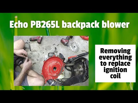 Replacing the ignition coil on an Echo PB265L backpack blower requires lots of disassembly!