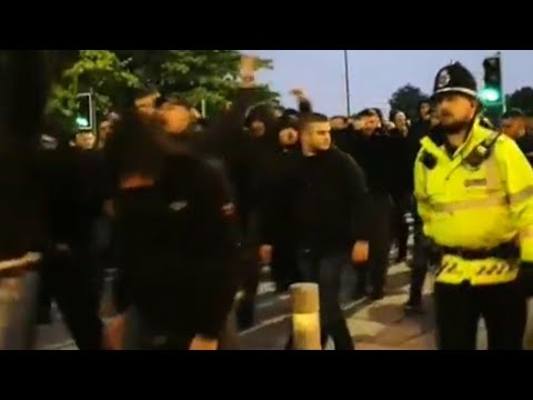 Bad Blue Boys corteo in Manchester 01-10-2019