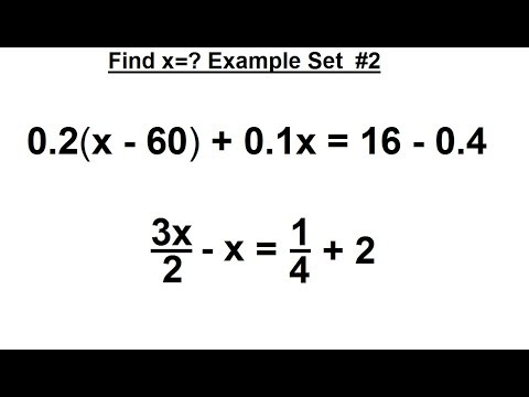 Algebra Ch 1 Linear Equation 1 of 21 What is a Linear Equation