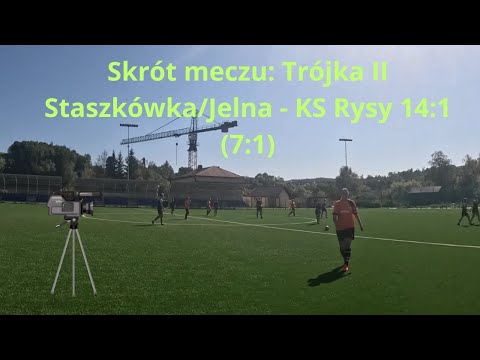 Skrót meczu: - MECZ LIGOWY: Trójka II Staszkówka/Jelna - KS Rysy 14:1 (7:1)