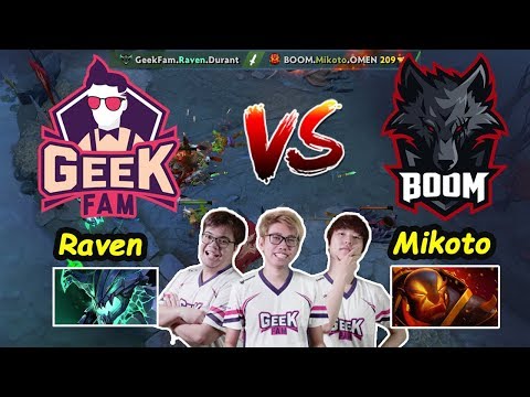 GeekFam Raven [Outworld Devourer] Feat KuKu MID BATTLE Vs BOOM.Mikoto [Ember Spirit] Dota 2 7.22