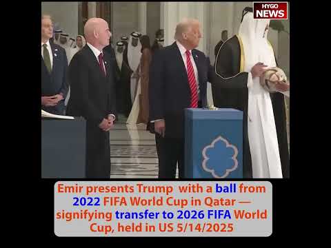 Trump: deal with Iran cease nuclear; Emir 2022 ball FIFA World Cup in Qatar to 2026 FIFA World Cup