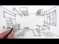 How To Draw A Room In One Point Perspective A Bird S Eye View