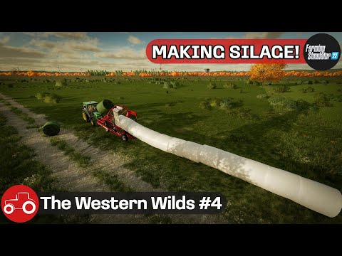 Making Silage, Building A New Cow Shed & Forestry Work - The Western Wilds #4 FS22 Timelapse