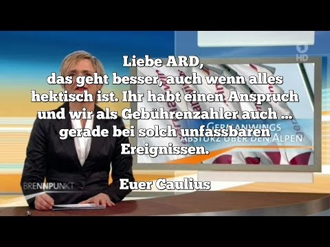 Kritik am ARD-Brennpunkt 24.03.2015 zum Flugzeugabsturz