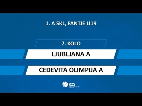 Ljubljana A : Cedevita Olimpija A - 7. kolo - 1. A SKL za fante U19 - Sezona 2019/20 - 1/4