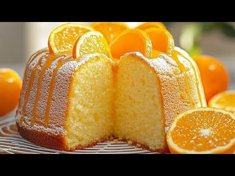 La torta alľ arancia più soffice che esista! Pronta in 5 minuti, si scioglie in bocca! 😍