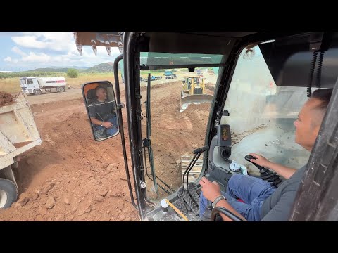 The Owner Of Mega Machines Channel Working With Caterpillar 385C Excavator - 4k