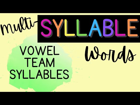 Reading Multi-Syllable Words {Vowel Teams}