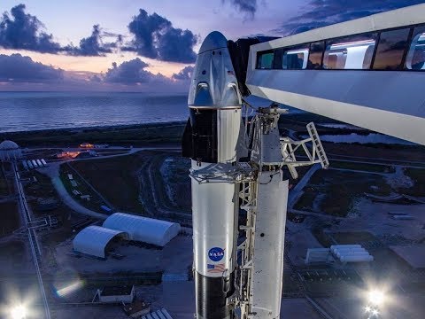 Первый запуск человека SpaceX Crew Dragon DEMO 2 онлайн стрим трансляция