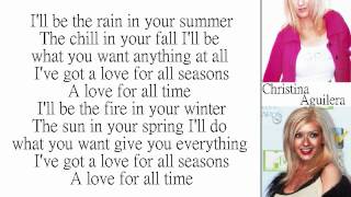 Christina Aguilera - Love For All Seasons (Lyrics On Screen)