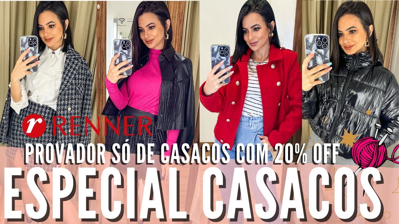 Watch Now TENDÊNCIAS DE CASACOS 2023 com 20% OFF 🧥😱 | Encontrei casacos que vão bombar na Renner com DESCONTO! TENDÊNCIAS DE CASACOS 2023 com 20% OFF 🧥😱 | Encontrei casacos que vão bombar na Renner com DESCONTO!