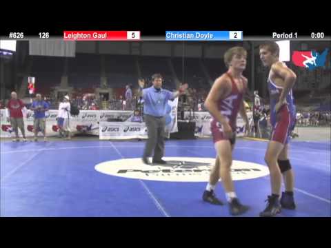 Fargo 2012 126 Round 2: Leighton Gaul (Iowa) vs. Christian Doyle (Texas)