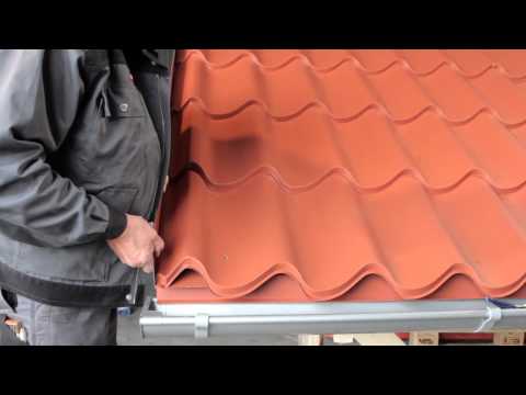 DS Stålprofil - gavl uden udhæng - DS Unik Tagstensprofil