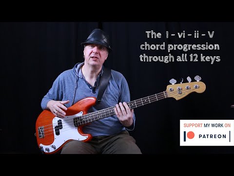 Practice the I - vi - ii - V - chord progression in all twelve keys
