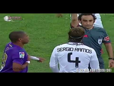 Sergio Ramos. Top 10 Brutal Fouls Leaded To Red Card !