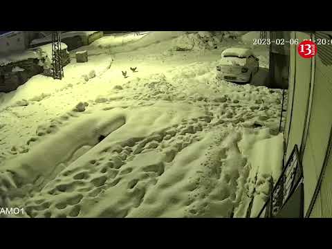 7.7-magnitude quake: Chilling IMAGES and TERRIBLE sounds by a security cam