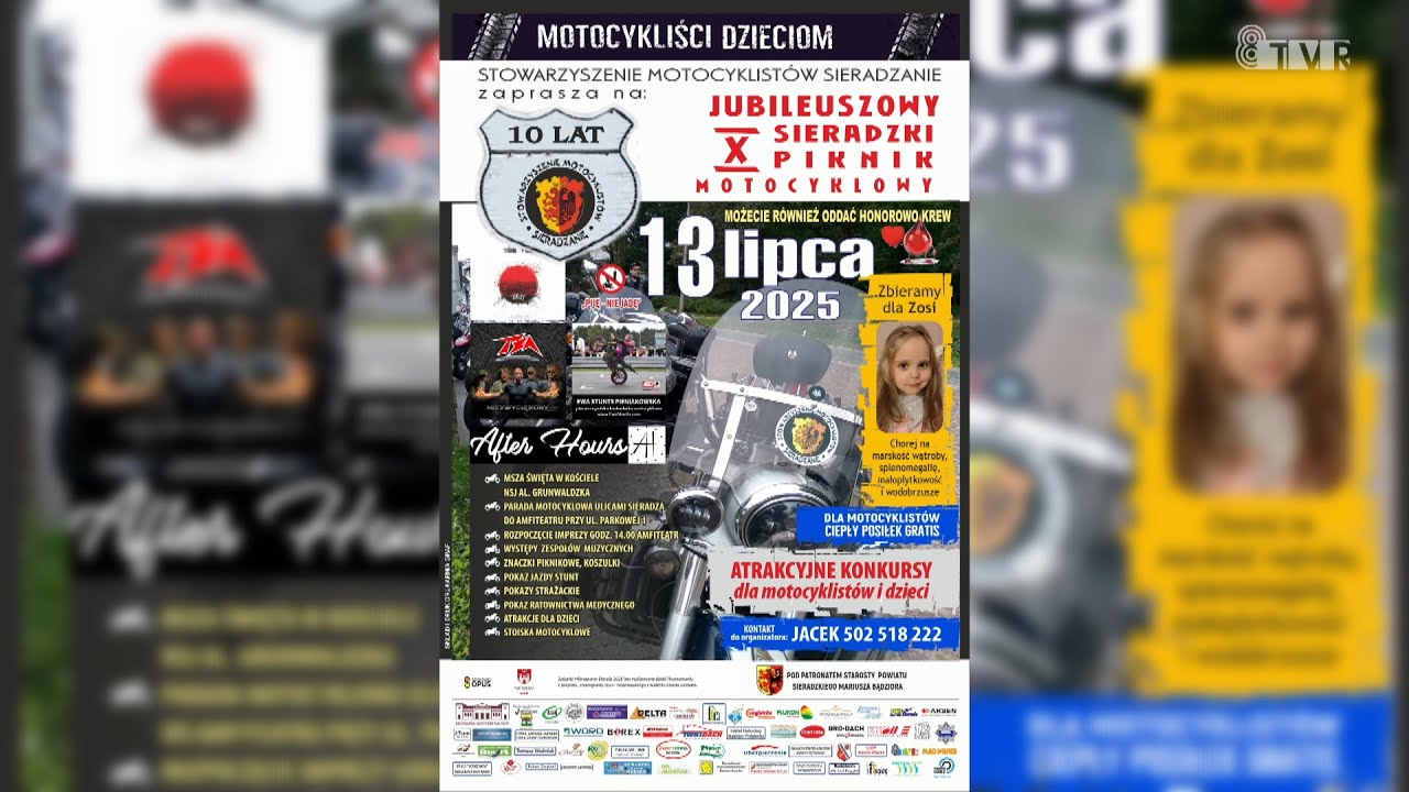 Jubileuszowy, 10. Sieradzki Piknik Motocyklowy | OGŁOSZENIE