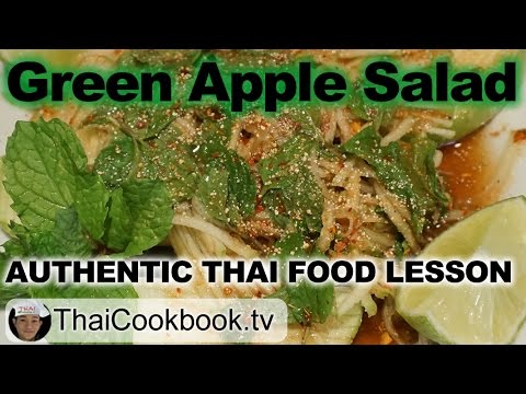 Thailand Style Green Apple Salad Recipe - Apple Som Tum - ส้มตำแอปเปิ้ล