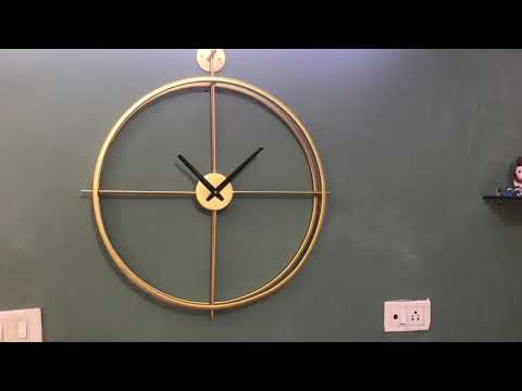 Antique 3d round shaped metal wall clock decorative