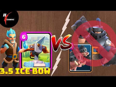 3.5 Ice Bow  Deck vs Royal Hogs And Recruits & vs Megaknight - Clash Royale Early Season Ladder Push