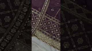 Lilac Embellished Chiffon Anarkali Suit - Video 1