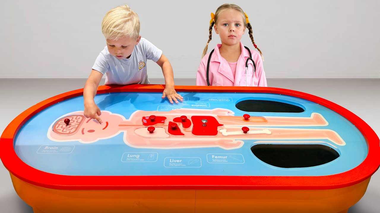 Naomi and David Pretend Play Doctor | Learn Human Body for Kids