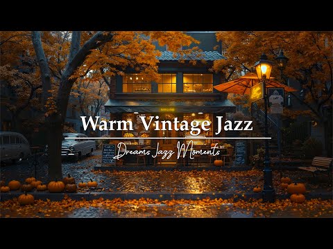 Relaxing Smooth Jazz 🍂 Cozy Vintage Coffee Shop in Autumn | Warm Jazz for Study & Peaceful Moments ☕