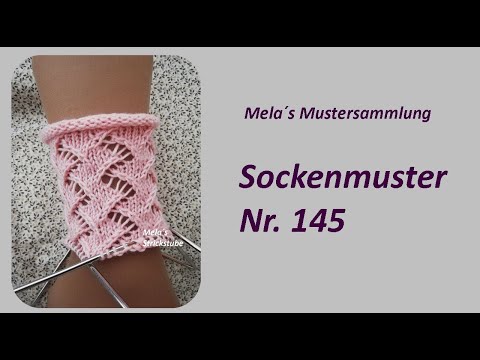 Sockenmuster Nr. 145 - Strickmuster in Runden stricken / Socks knitting pattern
